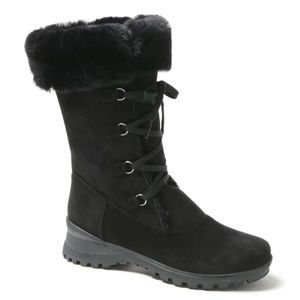 La Canadienne Annabella Black Shearling Boot